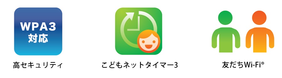高セキュリティ・こどもネットタイマー3・友だちWi-Fi