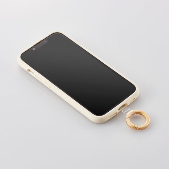 スマートフォンとケースの間に挟むだけ！1口タイプのストラップホールシート