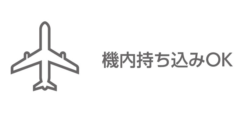 機内持ち込みOK