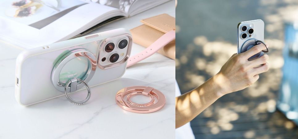 指にぴったりフィット！スマートフォンの落下を防ぎ、スタンドとしても使えるスマホリング12製品を新発売