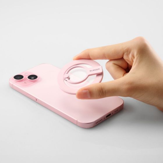 縦横自由自在！動画撮影や動画視聴に便利なMagSafe対応MAGKEEPスマホリング・2Wayタイプ