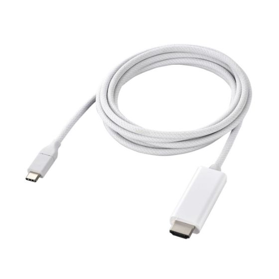スマートフォンやパソコンなどの映像を大画面で楽しめるUSB Type-C(USB-C) - HDMI変換ケーブル(シリコンメッシュ)