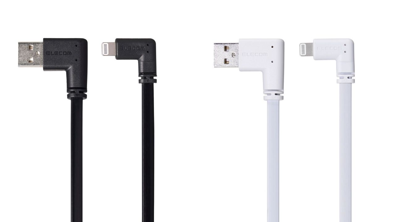 iPhoneの充電やデータ転送に対応するUSB-A - Lightningケーブル