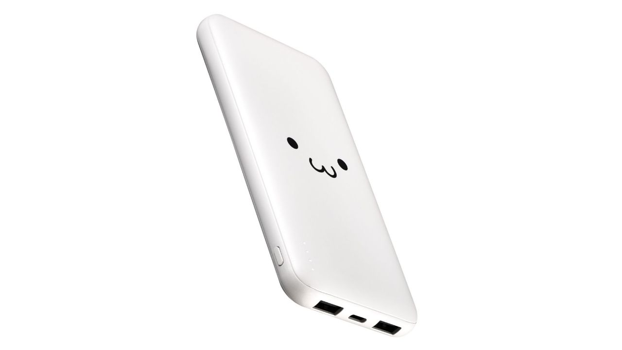 1800mAhのスマートフォンを約3.3回充電できる大容量バッテリー