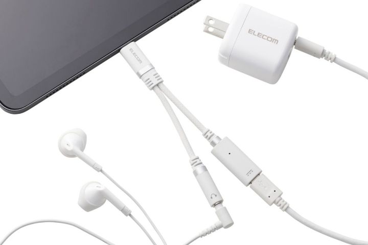 充電しながら音楽・動画視聴や通話が可能！ハイレゾ対応音声変換ケーブル（シリコンメッシュタイプ・高耐久タイプ）
