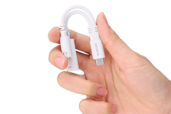 充電しながら音楽・動画視聴や通話が可能！ハイレゾ対応音声変換ケーブル（シリコンメッシュタイプ・高耐久タイプ）