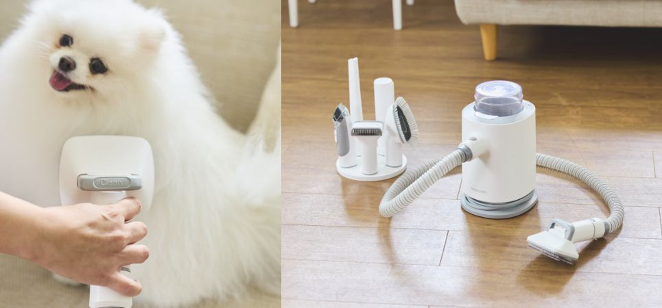 おうちで手軽にトリミングができる！ワンちゃん・ネコちゃんの毛を瞬時に吸引するペット用トリミング・グルーミングキットを新発売