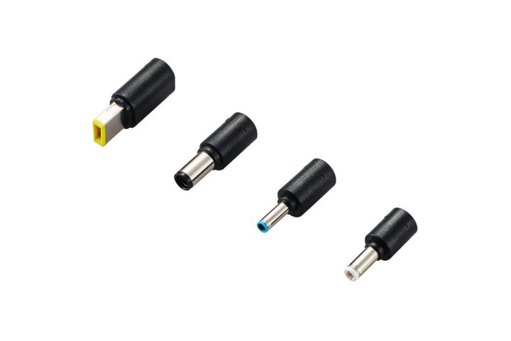 コネクターを交換するだけで異なるメーカーのノートパソコンを充電できる65W出力ケーブル一体型ACアダプター