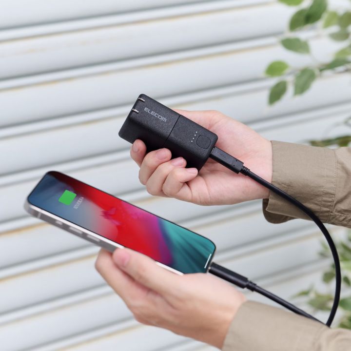 1台2役で使用可能！Power Delivery AC充電器一体型モバイルバッテリー