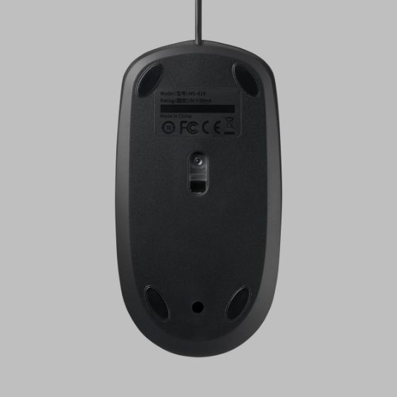 USB-A・USB Type-Cポート対応 電池交換や充電が不要な、有線モデルの3ボタンマウス