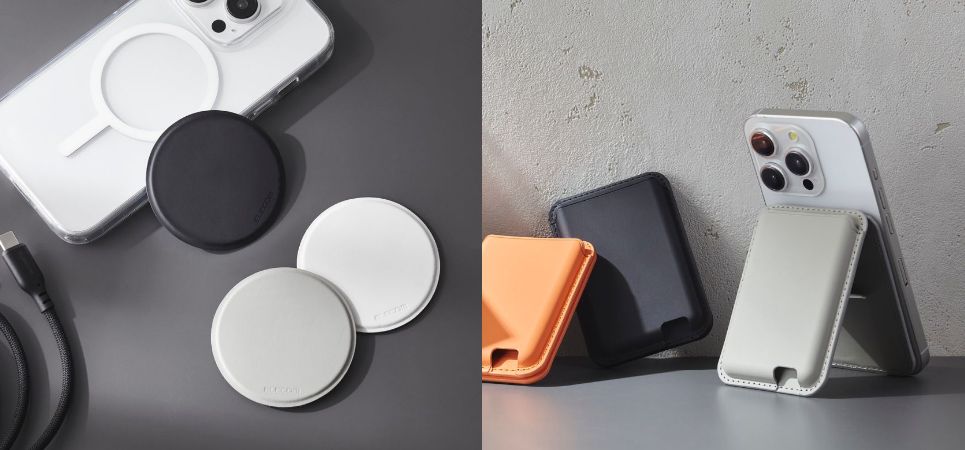 MagSafe対応でピタッと密着！iPhoneを好きな場所に固定できるマグネットパッドと磁気カード・ICカードを収納可能なウォレットスタンドを新発売
