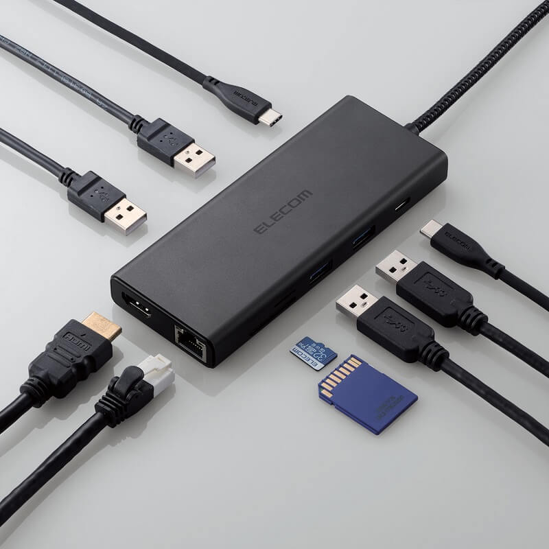 有線LANやSDカードなども接続できる10ポートモデル、USB 10Gbps対応ポートも装備。