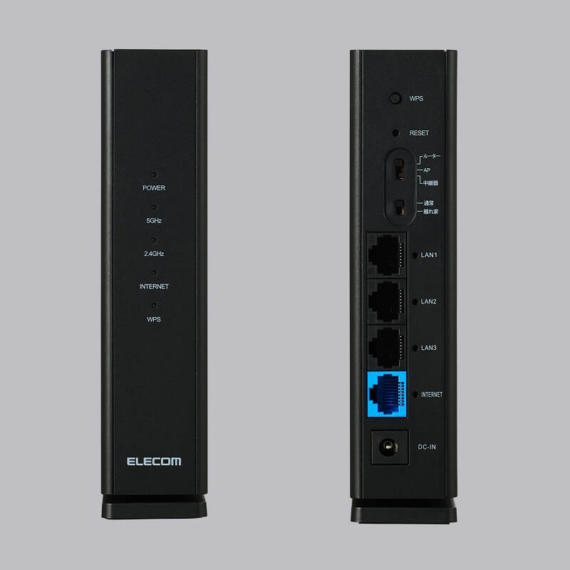 製品正面と背面(WRC-X1800GS2-B)