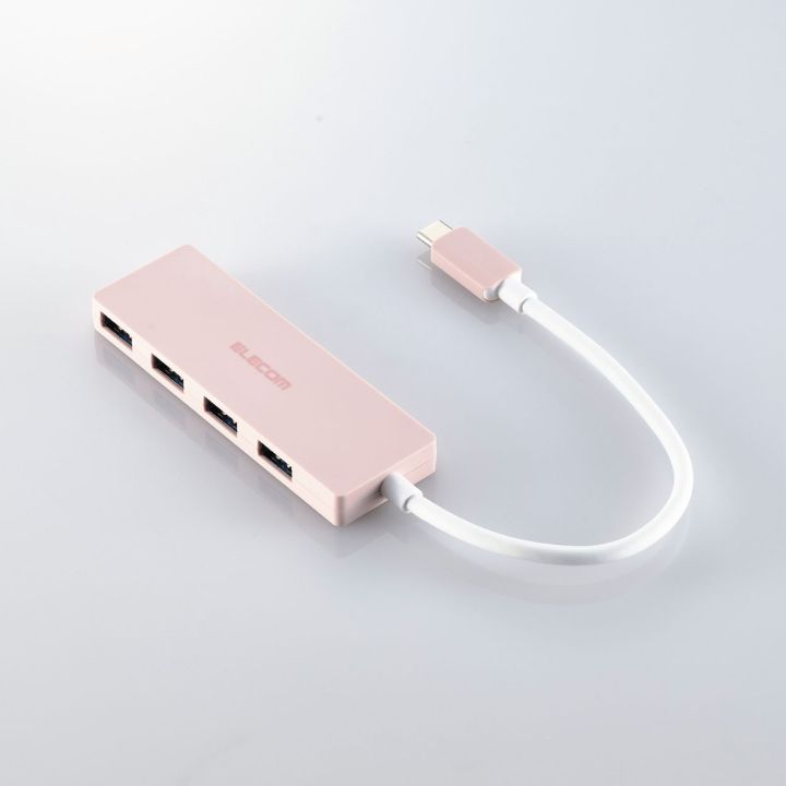 マウスやUSBメモリなどを1台にまとめて接続できる!USB-Aポートを4つ搭載した薄型USBハブ
