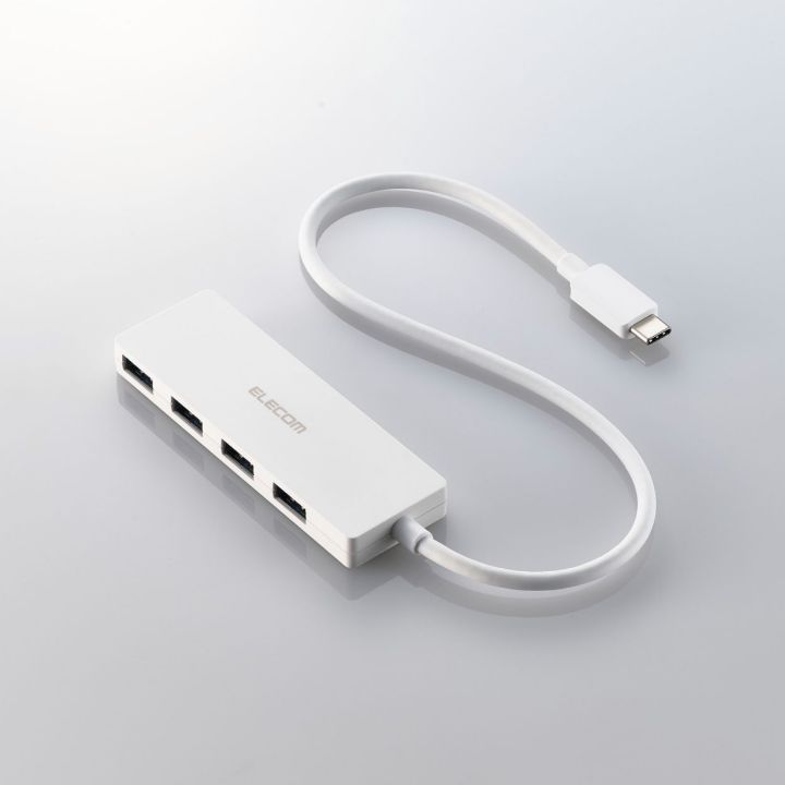 マウスやUSBメモリなどを1台にまとめて接続できる!USB-Aポートを4つ搭載した薄型USBハブ
