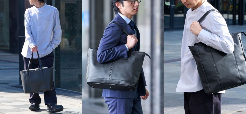 通勤から休日まで幅広く使える！ORGULLO(オルガロ)シリーズより、マットな質感の合成皮革を採用した合皮トートバッグ 3タイプを新発売