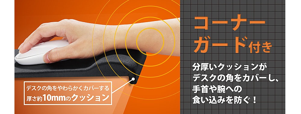 コーナーガード付き