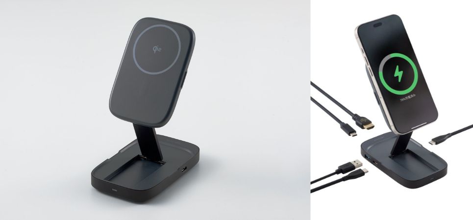 デスク周りの機器が1台にまとまる!Qi2対応ワイヤレス充電スタンド付きの4in1ドッキングステーションを新発売