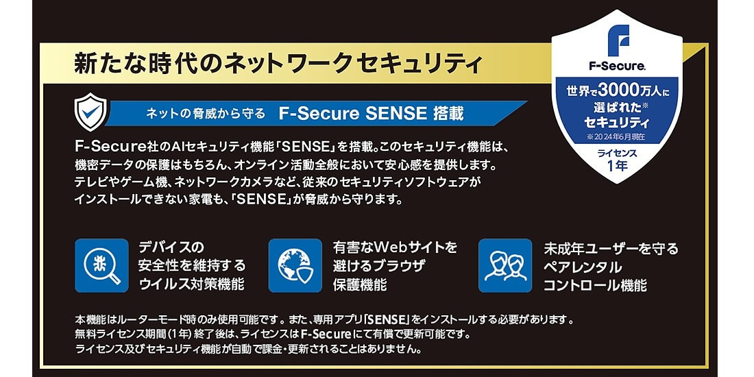 新時代のネットワークセキュリティF-Secure SENSE搭載