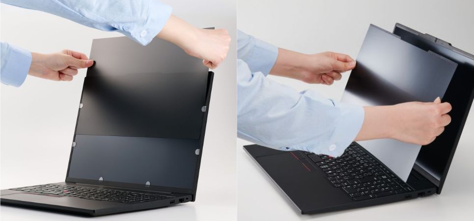 移動中やオフィスで周りからの視線をしっかりガード!パソコン用のぞき見防止フィルター2タイプを新発売