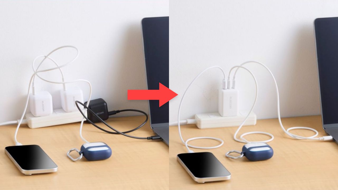 用途に合わせて接続先を使い分けられる3つの出力ポートを搭載
