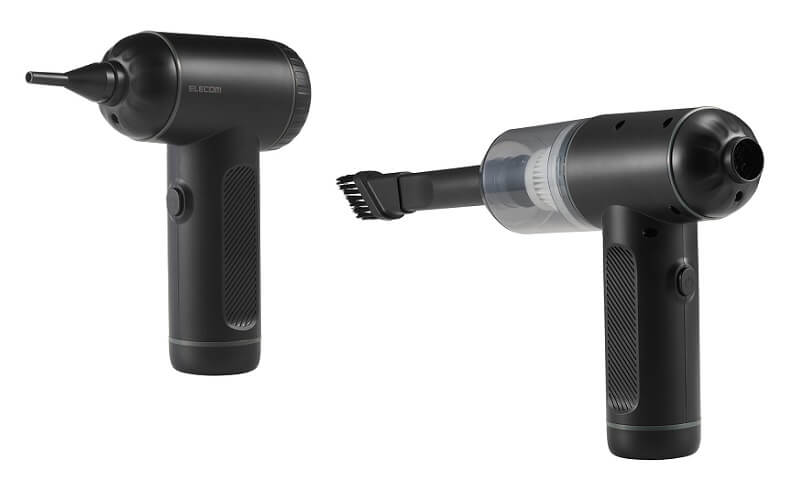 エアダスターとしてもハンディー掃除機としても使用可能