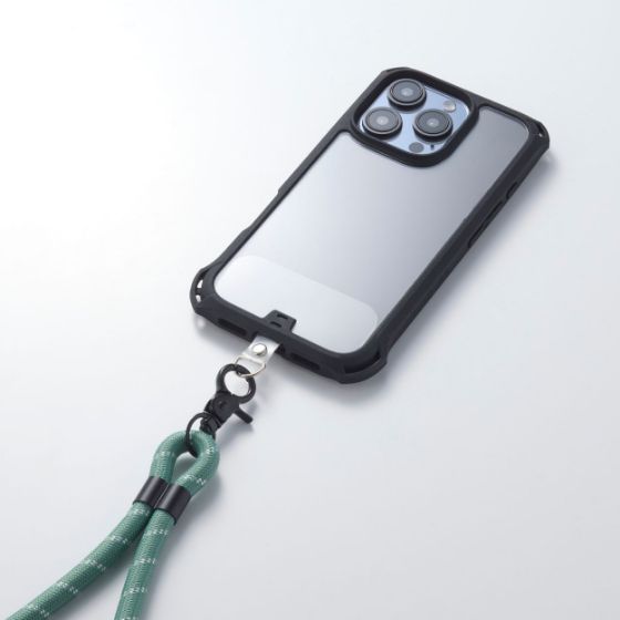 肩が痛くなりにくい直径8mmの丸ひもを採用!2in1仕様の充電ケーブルショルダーストラップ