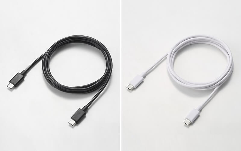 USB Type-C端子の充電ケーブルが付属。長さは余裕の約1.5m