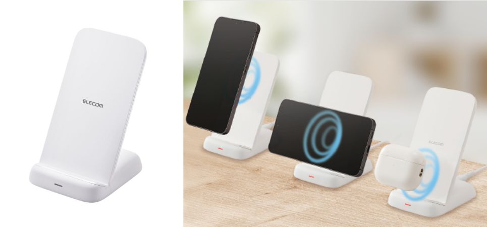 動画視聴やビデオ通話をしながら充電ができる!3枚のコイル搭載で縦横自在に充電可能なQi規格(EPP)対応ワイヤレス充電器の新カラーを発売