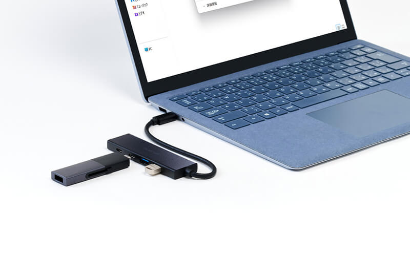 USB-A×2・USB Type-C×1ポートを装備