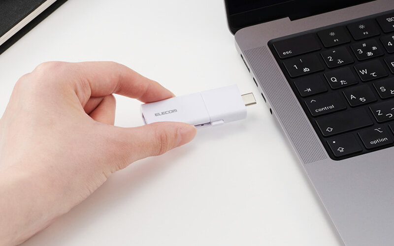 もちろんパソコンのUSB Type-Cポートにも接続可能
