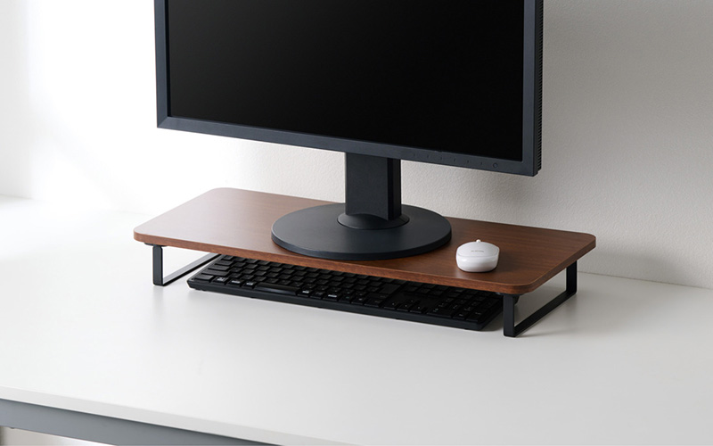 フルキーボード収納時のイメージ、8cmモデル(ブラウン)