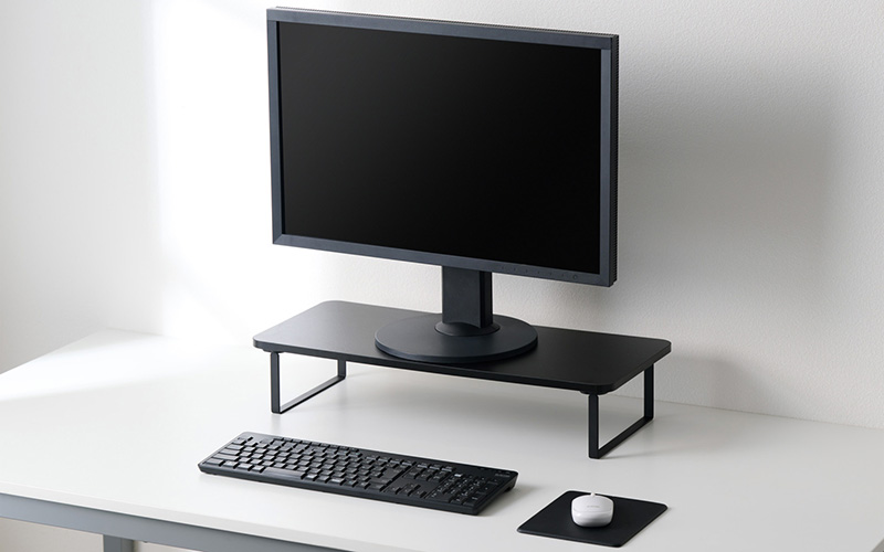 フルキーボード使用時のイメージ、12cmモデル(ブラック)