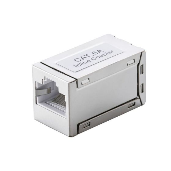 ノイズ干渉を防ぐSTP、金属シールド構造!RJ45 中継コネクター(Cat6A/STP)(LD-RJ45S6ASV)