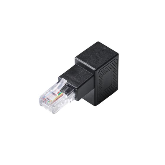 LANポートの向きを変換できる!RJ45 L字変換コネクター(Cat5e)