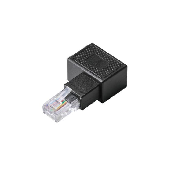 LANポートの向きを変換できる!RJ45 L字変換コネクター(Cat5e)