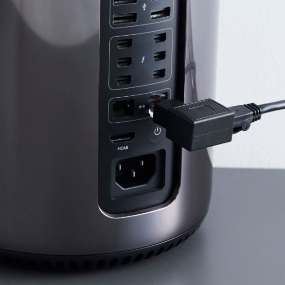 LANポートの向きを変換できる!RJ45 L字変換コネクター(Cat5e)
