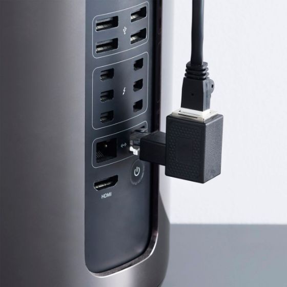 LANポートの向きを変換できる!RJ45 L字変換コネクター(Cat5e)