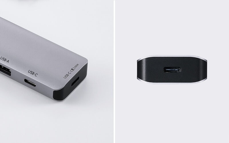 USB Power Delivery対応のAC充電器を接続することで、パソコンの充電が可能