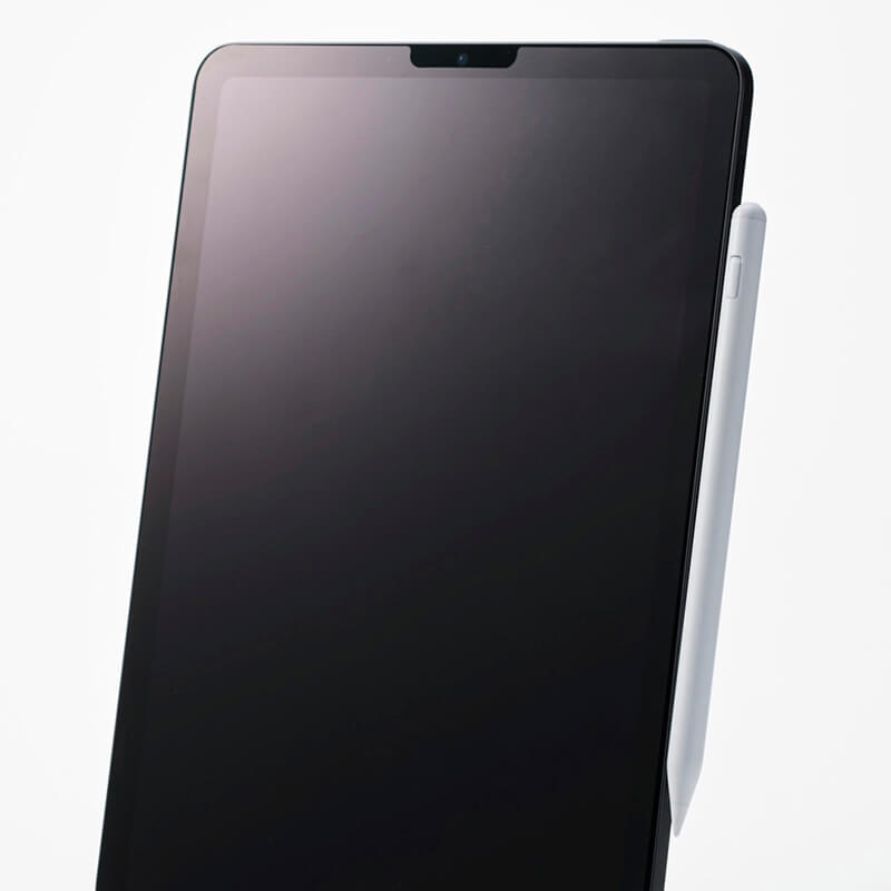 タッチペンのマグネット面により、タブレットの側面に吸着できる
