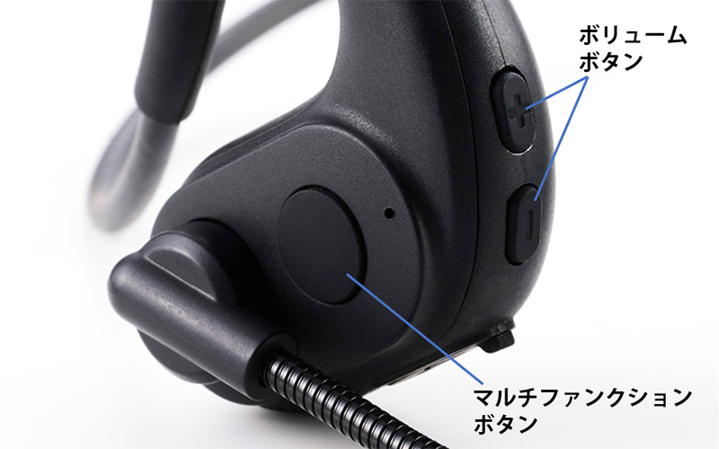 操作に便利なマルチファンクションボタンとボリュームボタン
