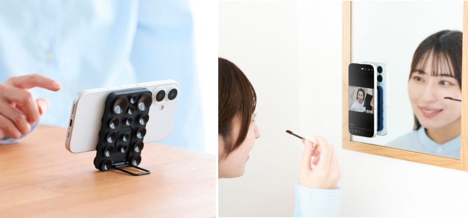 タコのような強力吸盤でピタッと吸着!壁や鏡、窓ガラスなどにスマートフォンを固定できるTakoPita 吸盤スマホパッドを新発売