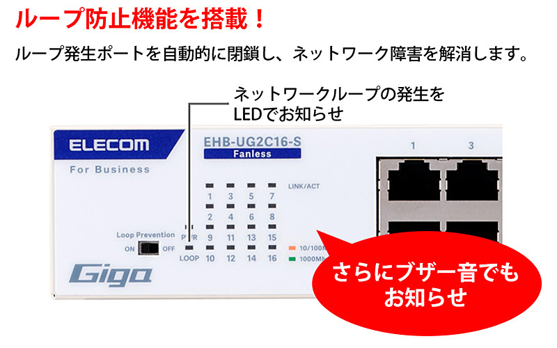 ループ防止機能を搭載