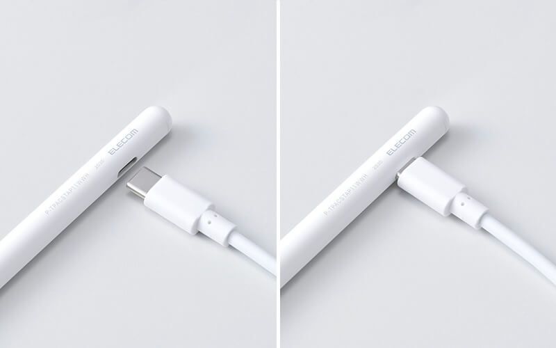 本体のUSB Type-Cポートを使ってUSBケーブルによる充電も可能