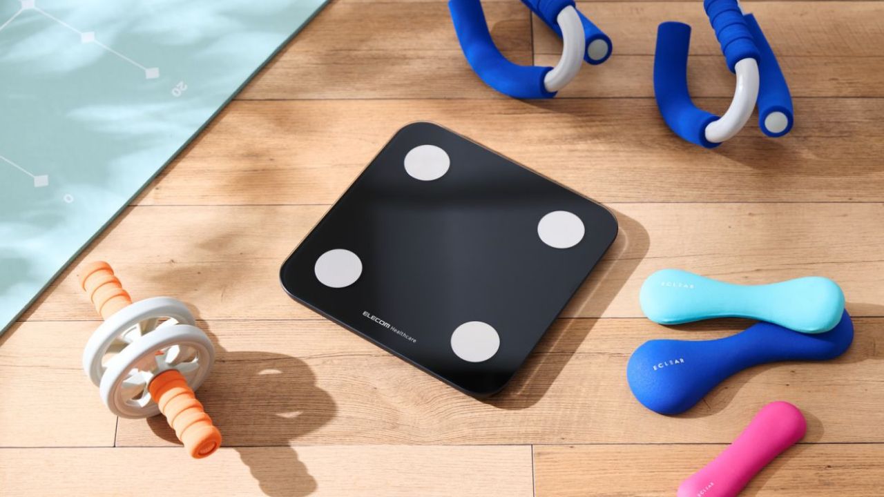 測定データを専用アプリ「ELECOM Healthcare」に転送できる Bluetooth®+Wi-Fi通信機能搭載 体組成計