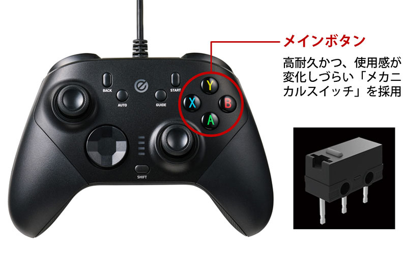 メインボタンの特長