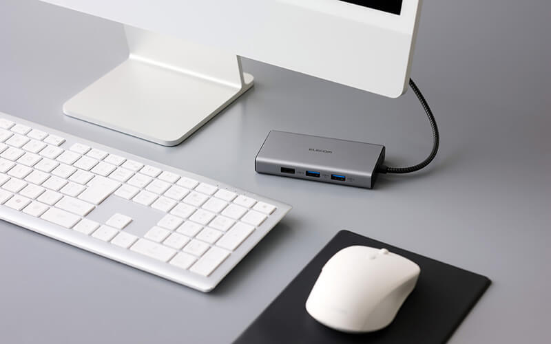 パソコンのUSB Type-Cポートにケーブル1本で接続するだけ