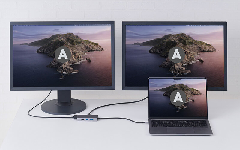 画面複製モード(ミラーリング)パソコン画面と同じ映像を外部ディスプレイに表示