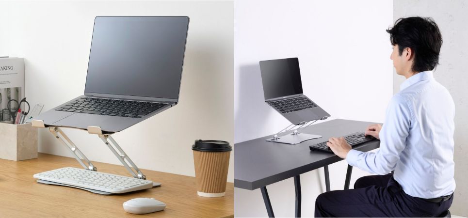 目線UPで肩や腰への負担軽減!角度も高さも"自分仕様"に調整できるノートパソコンスタンドを新発売