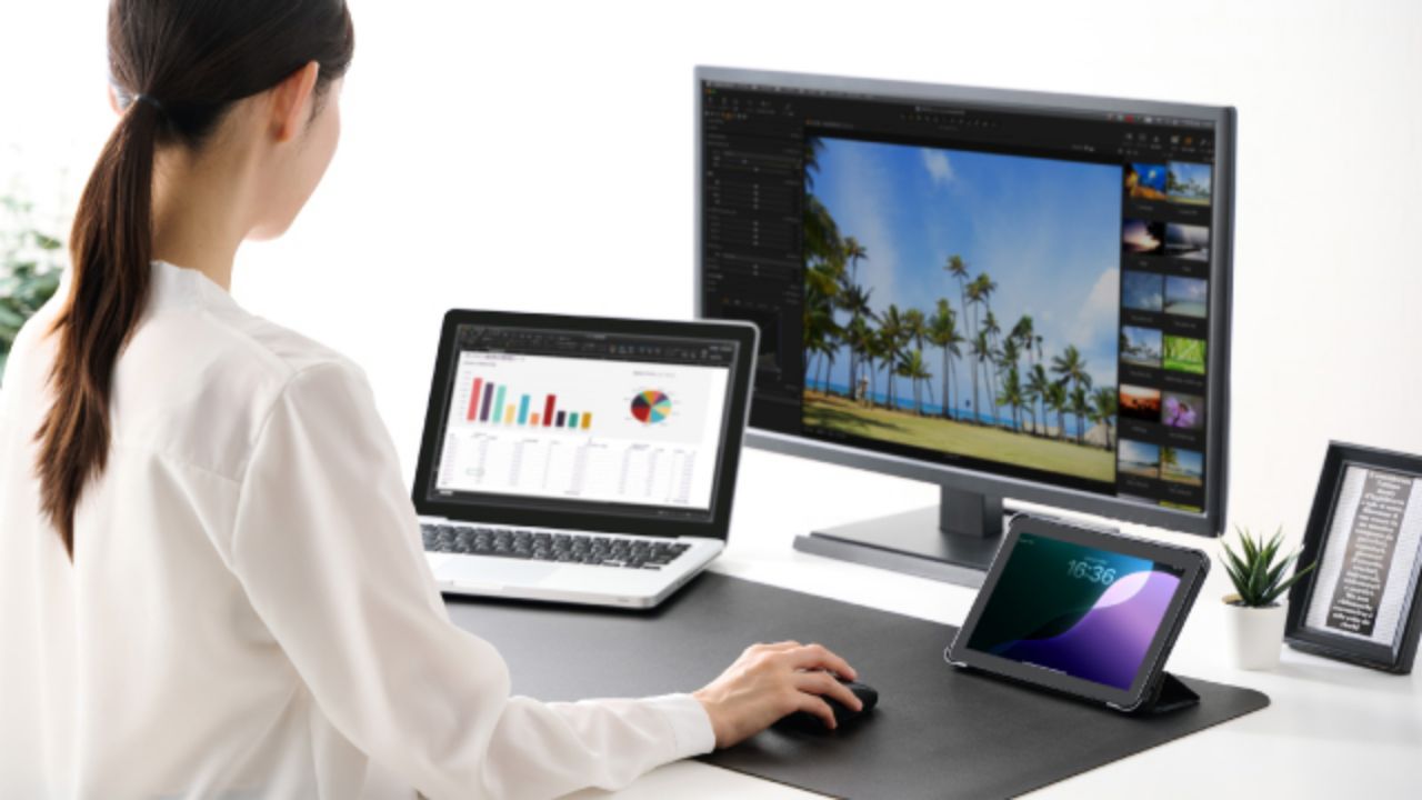 マルチデバイス対応と充電式で、どこでも快適なワークスタイルを実現